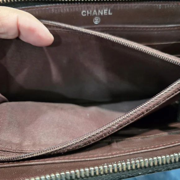 Chanel Black Quilted Wallet with Iconic CC Logo